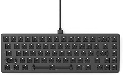 GLORIOUS Gaming Keyboard - GMMK 2 Hot Swappable TKL Mechanical Keyboard, Wired, Custom Keyboard - RGB - Compact 65% Keyboard (Renewed) (Black - Barebones)