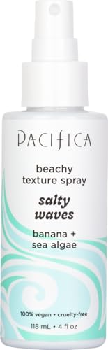 Pacifica Sea Salt Spray for Hair - Salty Waves Hair Texturizing Spray w/Kelp & Sea Algae Extract - Surf Spray for Beach Hair - Coconut - Volume & Texture Vegan & Cruelty-Free Dermatologist Tested