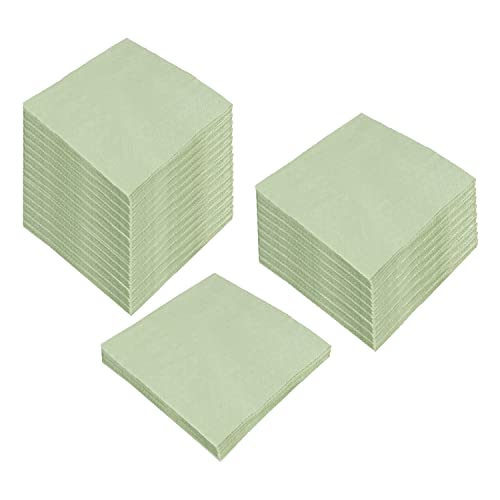 200 Pack Sage-Green Cocktail Napkin 2-Ply Dessert Napkins Folded 5 x 5 Inches Disposable Napkins for Dinner Wedding Birthday Party Bridal Anniversary Reception Event (200, Sage-Green)