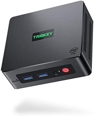 TRIGKEY Micro Computer 12th Gen Intel N100 4C/4T 16G DDR4 500G M.2 PCIE1/SATA SSD G4 Small PC OS Desktop PC,Wi-Fi 6 Working Mini Desktop, 4K@60Hz UHD Graphics Dual Display/BT 5.2/OS