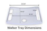 Essential Medical Supply's Molded Walker Tray with Cup Holder - Perfect for Mobility and Transport, Fits Most Walkers and Provides Convenient Tray for Almost Any Folding Walker