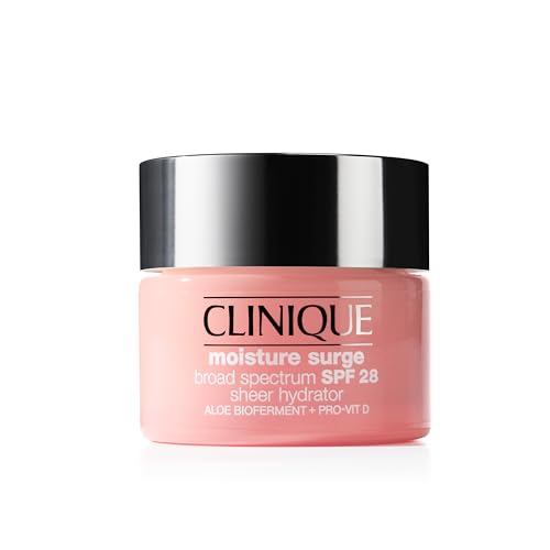 Clinique Moisture Surge Broad Spectrum SPF 28 Sheer Hydrator Face Moisturizer With Hyaluronic Acid, Aloe Bioferment + Provitamin D | Hydrating + Protecting