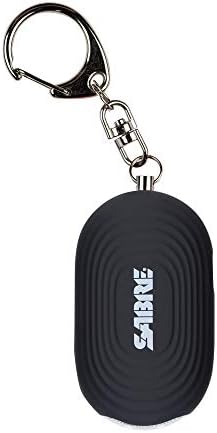 SABRE 2-in-1 Personal Alarm with LED Light, 130dB Personal Safety Siren, Snap Hook for Instant Access, 1,250 Foot (381 Meters) Range, Compact Design for Easy Attachment to Purse, Bag, or Keys