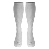 Truform Compression Socks, 15-20 mmHg Men's Cushion Foot, Knee High Over Calf Length, White, Large