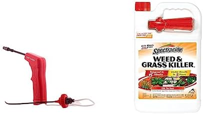 CRAFTSMAN Battery Powered Sprayer Wand (CMXCAFG190640) & Spectracide Weed & Grass Killer, Use On Driveways, Walkways and Around Trees and Flower Beds, 1 Gallon (RTU Spray)
