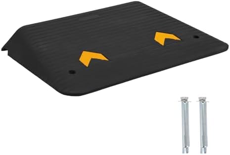 3.5" Rise Rubber Threshold Ramp for Doorways - 33,000 LBS Capacity Wheelchair Ramp, Non-Slip Surface, Portable Driveway Curb Ramps for Home Entry (3.5 in)