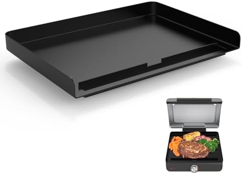 SafBbcue Griddle Plate for Ninja GR101 Sizzle Smokeless Indoor Grill, 14" Nonstick Plate for GR100 Series Accessories, Flat Top Countertop Electric Grill