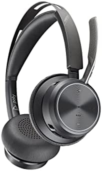 Poly - Voyager Focus 2 UC USB-C Headset (Plantronics) - Bluetooth Dual-Ear (Stereo) Headset with Boom Mic - USB-C PC/Mac Compatible - Active Noise Canceling - Works with Teams, Zoom (Certified) & More