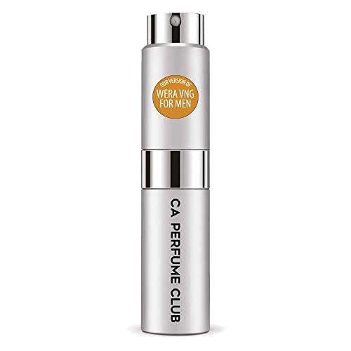 CA Perfume Impression of Vera W. Wera Vng For Men Replica Version Fragrance Dupes Concentrated Long Lasting Eau de Parfum Spray Refillable Atomizer Bottle 0.27 Fl Oz/8ml-X1