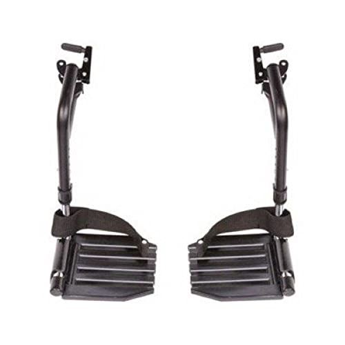 Invacare T93HCP Wheelchair Hemi Footrest with Composite Footplate and Heel Loop for Wheelchair, Pair