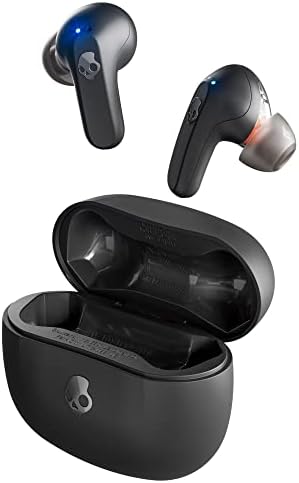 Skullcandy Rail In-Ear Wireless Earbuds, 42 Hr Battery, Skull-iQ, Alexa Enabled, Microphone, Works with iPhone Android and Bluetooth Devices - Black