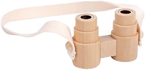 Wooden Binoculars Lens for & Children Wooden Magnifier for Watching Travel Camping