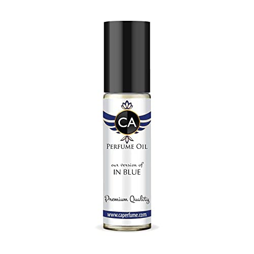 CA Perfume Impression of In Blue For Men Replica Fragrance Body Oil Dupes Alcohol-Free Essential Aromatherapy Sample Travel Size Concentrated Long Lasting Attar Roll-On 0.3 Fl Oz/10ml