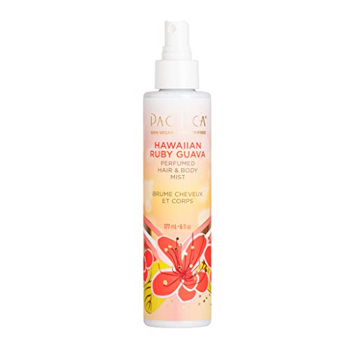 Pacifica Hawaiian Ruby Guava Perfumed Hair & Body Mist, Alcohol-Free Spray Designed For Head-To-Toe Wear, Vegan & Cruelty-Free, 6 Fl Oz
