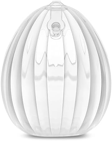 haakaa Wearable Manual Breast Pump with Plug | Hands-Free, Kick-Proof, Portable | More Fit & Soft| Unique Shell Design, Silicone Breastfeeding Milk Catchers，4oz/120ml，1 Count