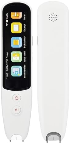 SVANTTO 102 Translator Pen Scanner, Text to Speech Device for Dyslexia, OCR Digital Highlighter Reader Pen, Exam Reading Pen, Bluetooth Langage Translator, No Monthly Fee（White）