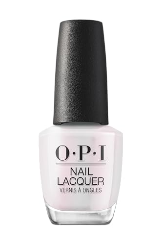 OPI Nail Lacquer Nail Polish | Opaque Light White & Gray Shimmer Chip Resistant Nail Polish | Vegan, Fast Drying, Streak Free