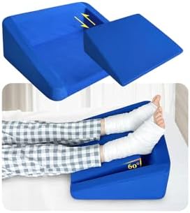 Heel Protectors for Bed Sore Pressure Relief Pillow Heel Elevation Foam Cushion Foot Ulcer Treatment Wedge Heel Offloading Support for Bedridden Patient Ankle Sleeping Positioning