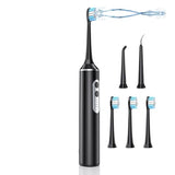 Water Dental Flosser with Electric Toothbrush, Teeth Cleaning Kit with 4 Modes, Water Flosser Portable for Travel and Home Black