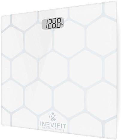 INEVIFIT Bathroom Scale, Highly Accurate Digital Bathroom Body Scale, Measures Weight up to 400 lbs. Includes Batteries