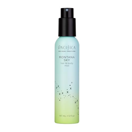 Pacifica Hair Perfume & Body Fragrance Spray Mist - Montana Sky with Cedarwood, Elderflower, Black Pepper, Sage & Sandalwood – Alcohol-Free, Vegan & Cruelty-Free, 5 oz (1 Count)