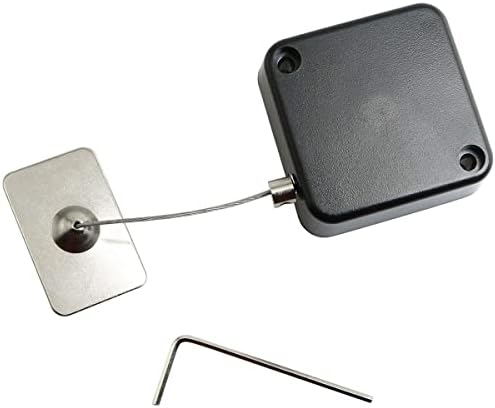 MEETOOT Automatic Retractable Anti-Theft Cable Case 44X16mm Hardware Security Cable Lock Anti Theft Combination for Tablet, Mobile Phone, Remote Control