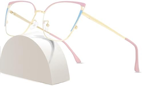 Fashion Cat Eye Blue Light Blocking Glasses for Women, Glasses for Reading/Computer/TV/Phones Eye Strain RG8818