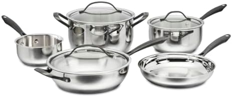 Cuisinart RADIANT PRO 8-Piece Stainless with Brushed Titanium Finish Cookware Set