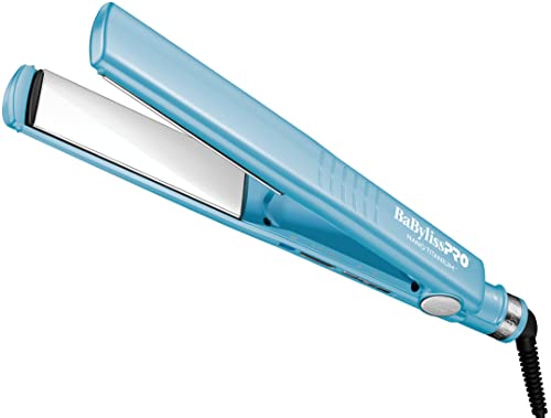 BabylissPRO Nano Titanium Specialty Ionic Hair Straightener, Professional Flat Iron For All Hair Types