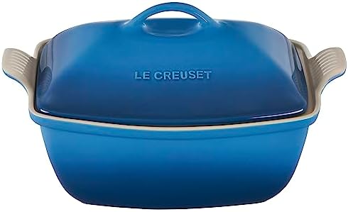 Le Creuset Heritage Stoneware Deep Baker with Lid, 4.5 qt., Marseille