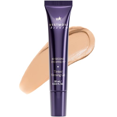 Westmore Beauty 60 Second Eye Effects Tinted Firming Gel - Instant Tightening Serum, Under-Eye Cream for Puffiness and Bags - Light to Medium, 0.33 Fl Oz (10 mL)