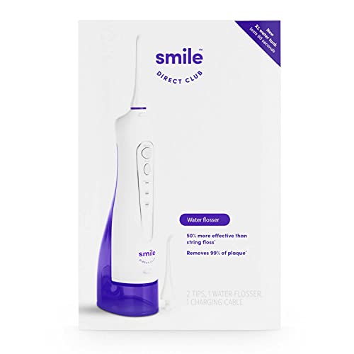 SmileDirectClub Premium Edition Water Flosser - XL Water Reservoir with 2 Nozzles, Waterproof and Cordless Design, 3 Pressure Modes - Removes 99% of Plaque