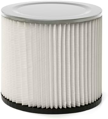CRAFTSMAN CMXZVBE38854 General Purpose Wet Dry Vac Replacement Vacuum Filter for Most Shop-Vac Branded Shop Vacuums, Friction Fit Installation, Traps General Debris