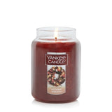 Yankee Candle Autumn Wreath Scented, Classic 22oz Large Jar Single Wick Aromatherapy Candle, Over 110 Hours of Burn Time, Fall Fragrance