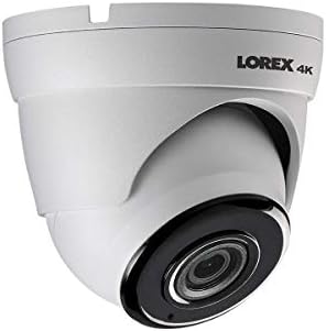 Lorex LKE383A Indoor/Outdoor 4K Ultra HD IP Security Dome Camera, 4.0mm, 130ft Night Vision, Color Night Vision, Audio, White, (M.) (Renewed)