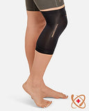 Tommie Copper Core Compression Infrared Knee Sleeve, Unisex, Men & Women, 4D Stretch Infrared Infused, Self-Warming Sleeve for Muscle Support & Stability - Black - Large