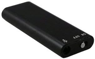 Worlds Smallest Micro Voice Recorder with 90 Hours of Storage | One Touch Voice Recording | 8GB Internal Flash Memory Digital Audio Recorder | Fast 2 Hour Recharge (Black)