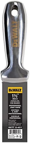 DEWALT 1.5" All Stainless Steel Joint Knife | One-Piece Premium Polished Metal Putty Blade | 2-401