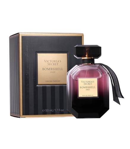 Victoria's Secret Bombshell Oud Eau de Parfum, Notes of Spice, Pink Saffron & Peony, Perfumes for Women (1.7 oz)