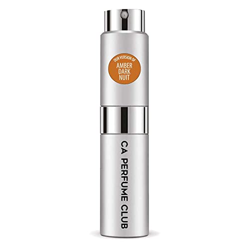 CA Perfume Impression of Christian D. Amber Dark Nuit For Women & Men Replica Version Fragrance Dupes Concentrated Long Lasting Eau de Parfum Spray Refillable Atomizer Bottle 0.27 Fl Oz/8ml-X1
