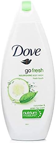 Dove Go Fresh Cool Moisture Fresh Touch Body Wash, Cucumber and Green Tea, 16.9 Oz / 500 Ml (Pack of 4) International Version