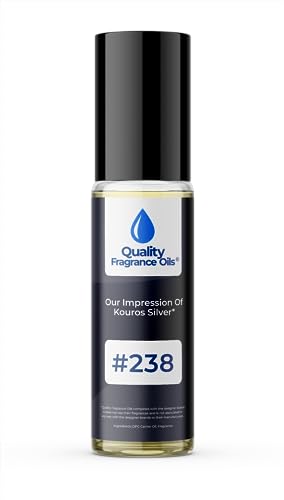 Quality Fragrance Oils' Impression #238, Inspired by Kouros Silver for Men (10ml Roll On)
