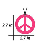 Deerjoke 60s 70s Disco Outfit Hippie Costume Women, 1970 Style Clothes Dress Peace Sign Accessories Jewelry Halloween (Pink, X-Large)