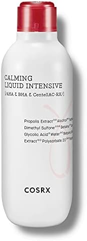 COSRX AC Collection Acne Calming Liquid Intensive, 4.22 fl.oz / 125ml | AHA, BHA Toner for Acne Prone Skin, Animal Testing Free, Parabens Free, Korean Skin Care