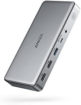 Anker 10-in-1 USB C Docking Station, Displaylink Docking Station with Dual HDMI and DisplayPort for Windows Laptops, MacBook Air/Pro 13/16 inch and More