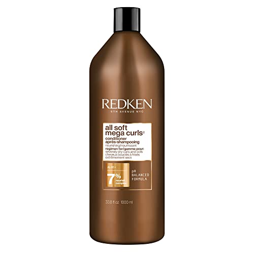 Redken All Soft Mega Curls Conditioner | For Extremely Dry Hair | For Curly & Coily Hair | Nourishes & Softens Severely Dry Hair | With Aloe Vera