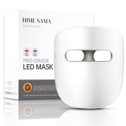 Led Face Mask, Red Light Mask for Face, FSA/HSA Eligible, Infrared, Red & Blue Light Mask for Skin Care, Wrinkle Reduction, Wireless Face Mask. (Miracle STAR RB-010)