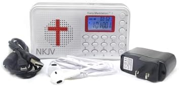 Daily Meditation NKJV Audio Bible Player - New King James Version Electronic Talking Bible with Charger and Earphone, Portable to Listen at Anywhere Anytime