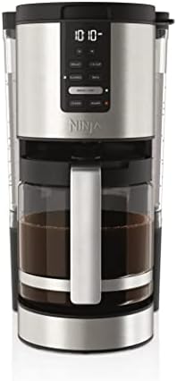 Ninja DCM200 14 Cup, Programmable Coffee Maker XL, 2 Brew Styles Classic & Rich, 4 Programs Small Batch, Delay Brew & Keep Warm, Permanent Filter & Scoop Not Included* Stainless Steel (Renewed)