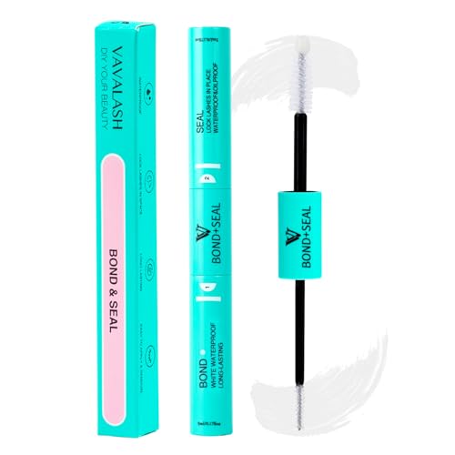 VAVALASH Bond and Seal Lash Clusters Glue 2 in 1 Long Lasting Clear Cluster Lash Glue for Eyelash Extensions Waterproof Adhesive and Sealant 48-72 Hours DIY Lash Extension Glue